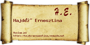 Hajdú Ernesztina névjegykártya