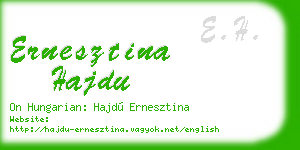 ernesztina hajdu business card