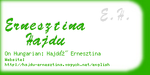 ernesztina hajdu business card